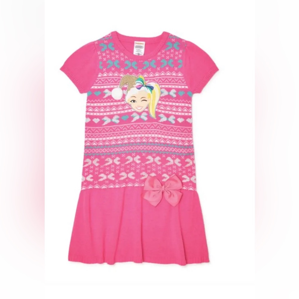 Jojo Siwa Knit Sweater Dress NWT Pink 7-8